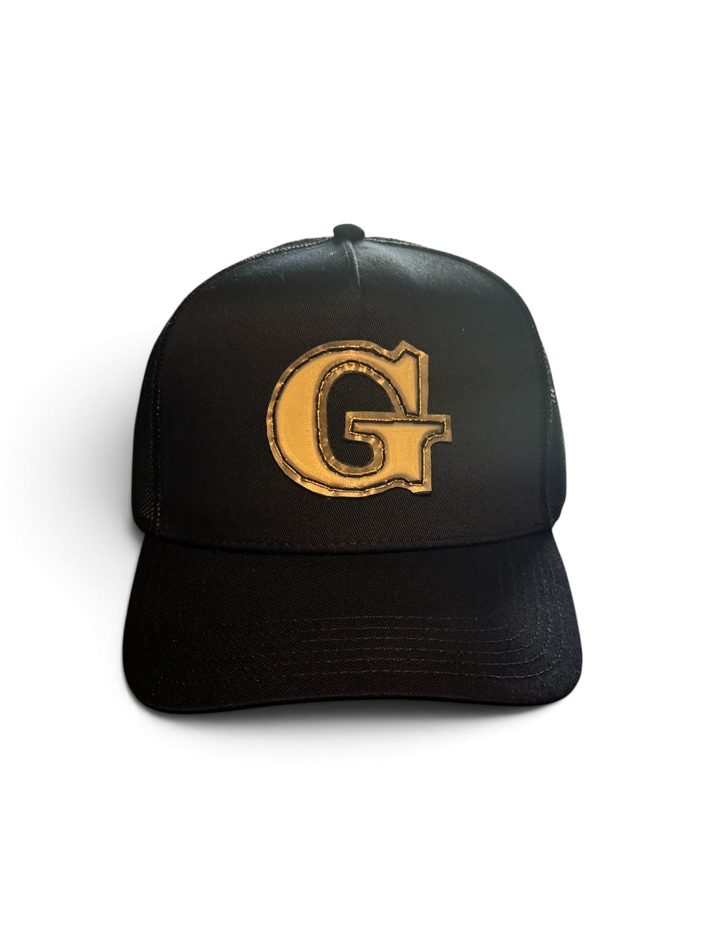 GoldMind navy big G patch trucker hat