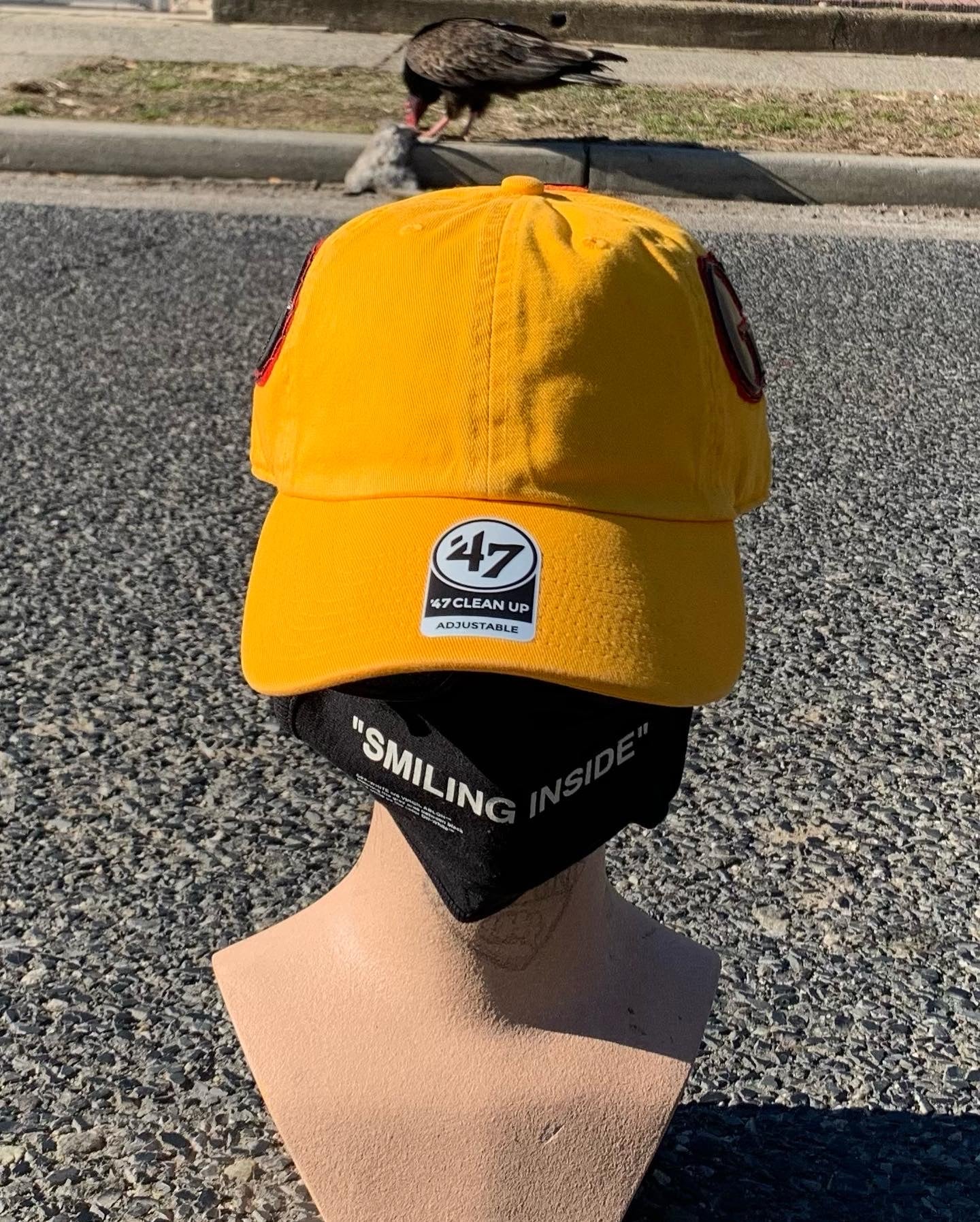 Front in the Back hat in Yellow