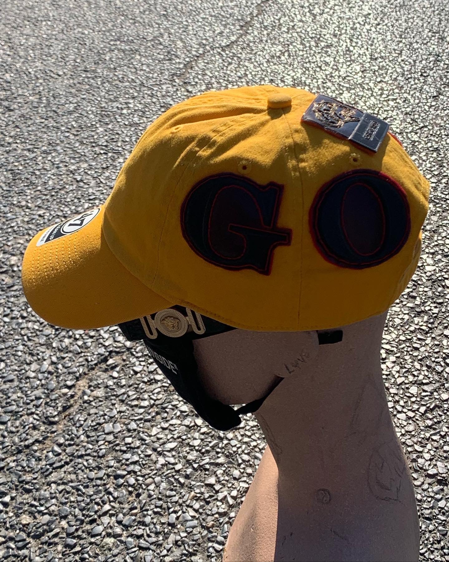 Front in the Back hat in Yellow